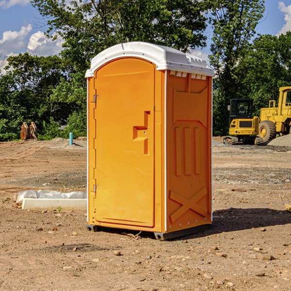 how often are the portable restrooms cleaned and serviced during a rental period in Vevay